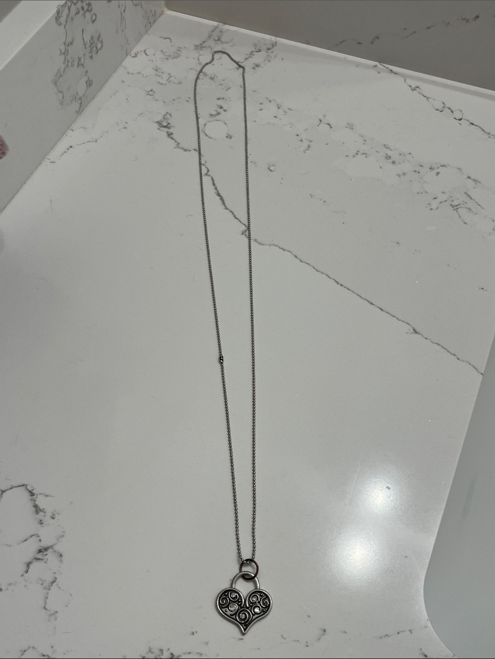 Heart Pendant Necklace in Silver - Women Jewelry